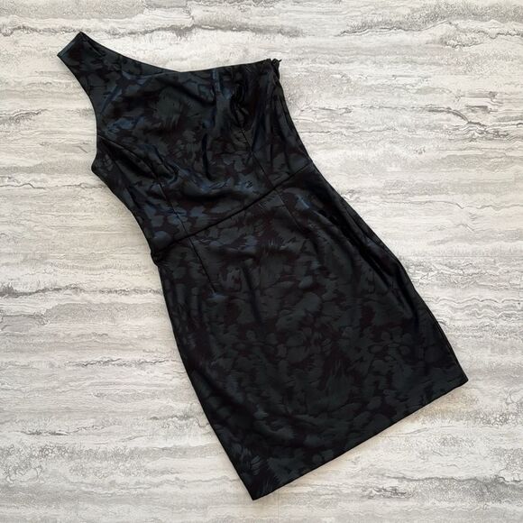 ERIN FETHERSTON One Shoulder Black Dress - Picture 1 of 4
